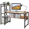 Computer Desk with 4 Shelves - Tangkula
