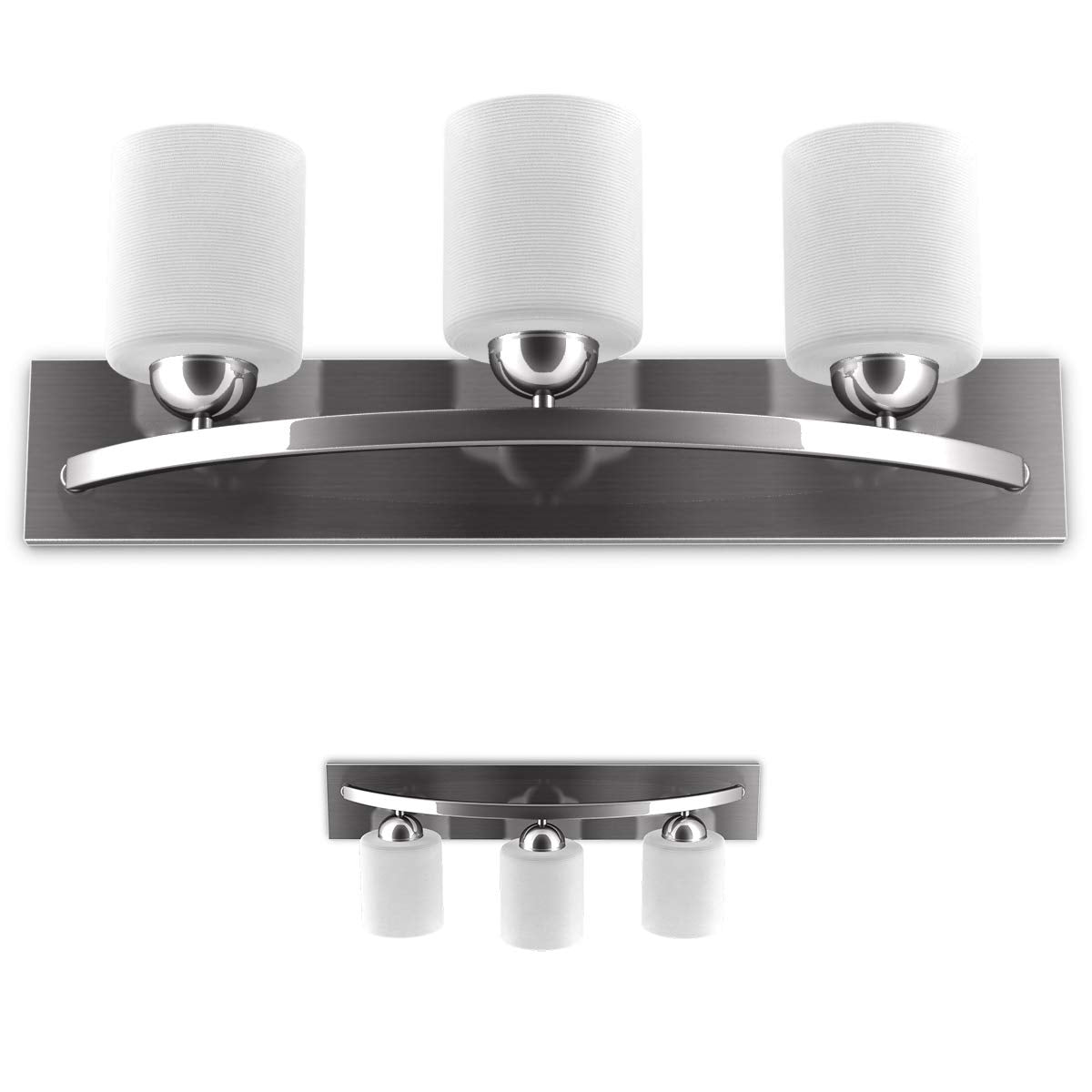 Bathroom Vanity Lamp Brushed Nickel Wall Mounted Vanity Lighting Fixture - Tangkula
