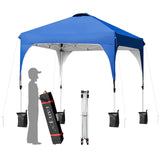 Tangkula Outdoor Pop-up Canopy Tent, Height Adjustable Commercial Instant Canopy