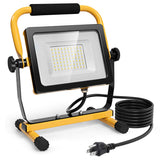 Tangkula 5000 LM LED Work Light 50W, Portable Super Bright Flood Lights with Stand