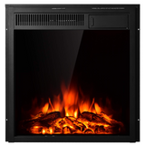 Tangkula Electric Fireplace Insert, Freestanding & Recessed Electric Fireplace Heater with Remote Control