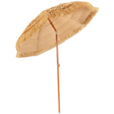 Tangkula 6.5ft Thatched Tiki Umbrella, Hawaiian Style Beach Patio Umbrella with Adjustable Tilt