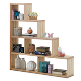 Tangkula 10 Shelves Bookshelf, L Shaped Freestanding Ladder Corner Bookshelf