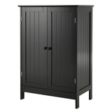 Bathroom Floor Cabinet, Black - Tangkula