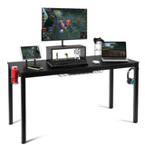 Tangkula 55" Large Computer Desk Gaming Desk (Black)