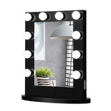 Tangkula Hollywood Makeup Vanity Mirror with Lights, Standing Vanity Makeup Mirror with Detachable Base