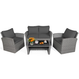 Tangkula 4 Pieces Patio Furniture Set