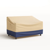 Tangkula Patio Loveseat Cover, 2-Seater Waterproof Outdoor Deep Sofa Cover with Padded Handle & Click-Close Straps