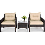 3 Piece Outdoor Patio Furniture Set - Tangkula