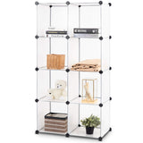Tangkula Storage Cube Organizer Shelves Space-Saving DIY 8-Cube Closet Cabinet Chests