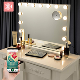 Tangkula Vanity Makeup Mirror with 15 Pcs LED Bulbs, 10X Magnification