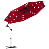 10FT Outdoor Patio Umbrella Solar LED Lighted Sun Shade Market Umbrella