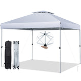 Tangkula 10x10 Ft Pop Up Canopy, Easy Set-up Outdoor Canopy with Center Lock