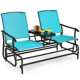 Tangkula 2 Person Swing Glider Chair, Patio Rocking Loveseat