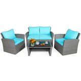 Tangkula 4 Pieces Patio Furniture Set