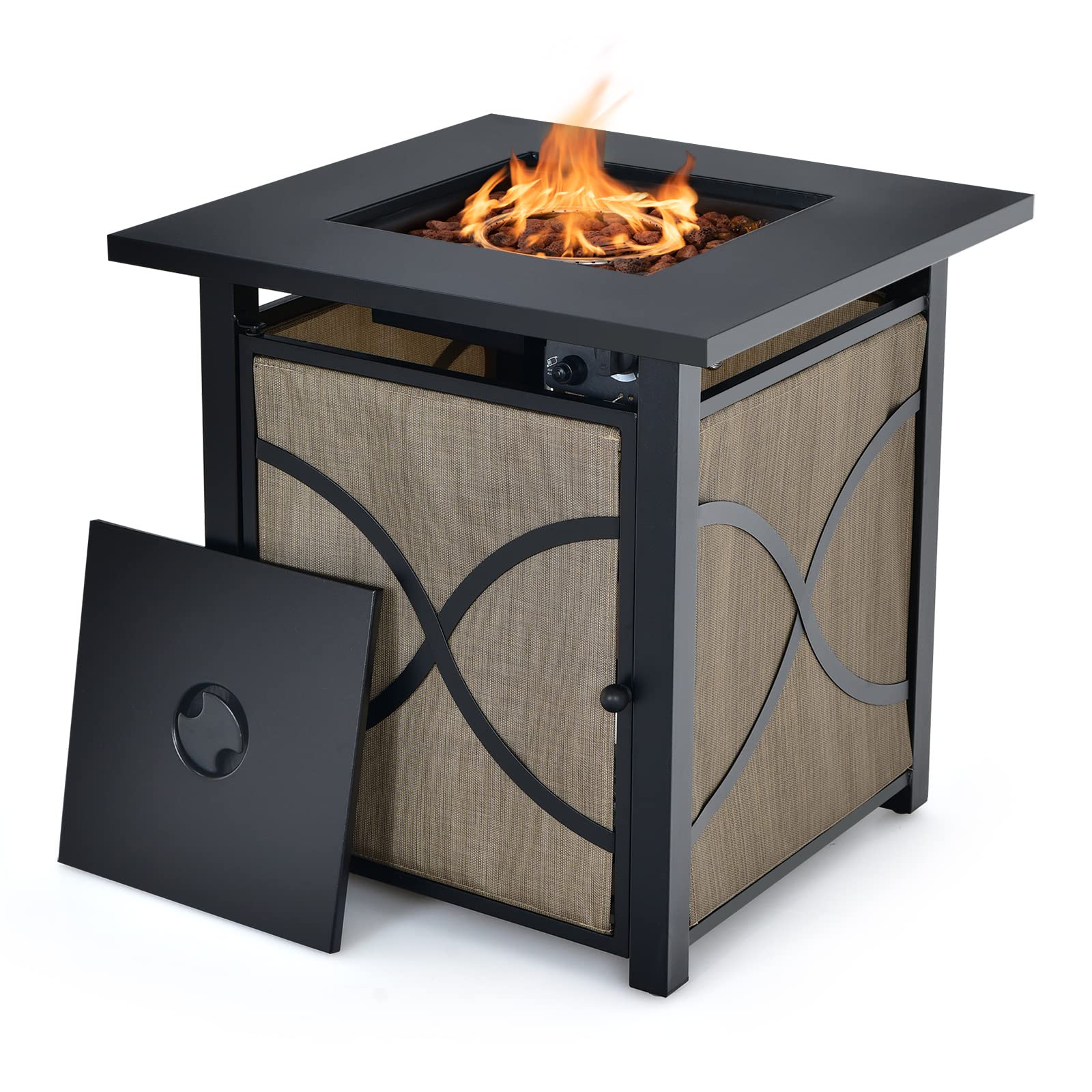 25-Inch Propane Fire Pit Table - Tangkula