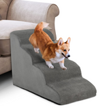 Tangkula Foam Dog Stairs for High Beds, Extra Wide & Deep Pet Ramp