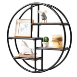 Tangkula Round Wall Shelf, Wall-Mounted Circular Shelf