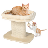 Tangkula Cat Tree for Indoor Cats, 2-Tier Cat Tower with Top Perch & Sisal Scratching Panel & Jingling Fur Ball Toy