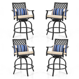 Tangkula Outdoor Bar Height Chair Set