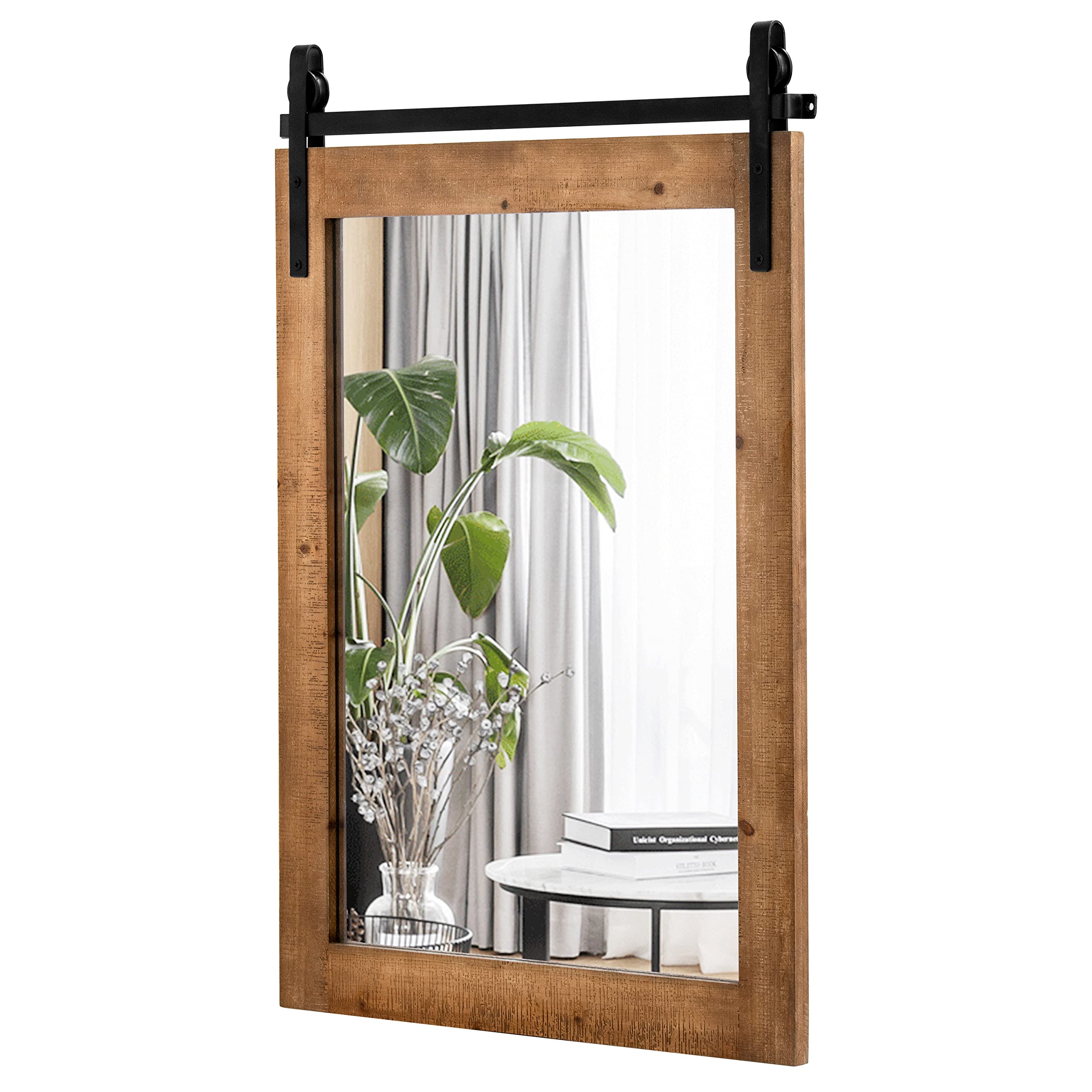 Farmhouse Wall Mirror, 22 x 30 inch - Tangkula