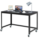 Mobile Computer Desk, Simple Style Rolling Home Office Desk Study Table Writing Desk