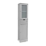67" Tall Bathroom Storage Cabinet, Grey - Tangkula