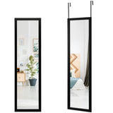 Tangkula Full Length Door Mirror Wall Mirror, 47 x 13 Inch Over The Door Mirror with Hanging Hooks