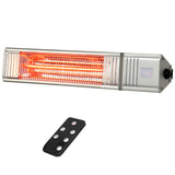 1500W Wall Mount Patio Heater, Indoor/Outdoor Infrared Heater w/ Remote Control