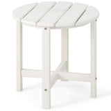 Tangkula Round Outdoor Side Table, 18 Inch Weather Resistant HDPE Adirondack Table