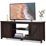 Tangkula Barn Door TV Stand, TV Console Table for TVs up to 65 Inch
