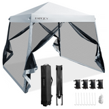 Tangkula 10x10 Ft Pop Up Canopy with Netting