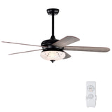 Tangkula 52 Inches Ceiling Fan with Remote Control, Indoor Ceiling Fan with 2 Downrods