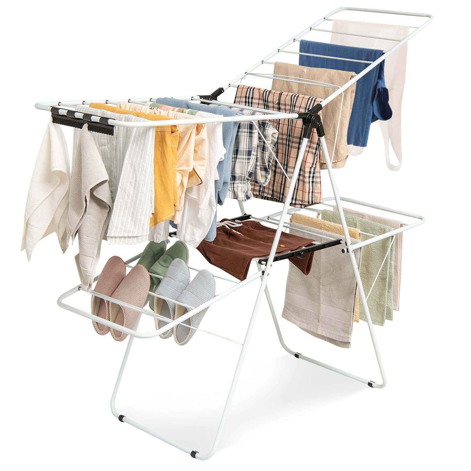 Foldable hanger for drying clothes sale