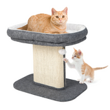 Tangkula Cat Tree for Indoor Cats, 2-Tier Cat Tower with Top Perch & Sisal Scratching Panel & Jingling Fur Ball Toy