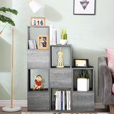 Tangkula Wooden Cube Bookcase, Freely Combined Storage Bookshelf with 9 lattices