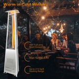 Tangkula Patio Propane Heater, 42,000 BTU Pyramid Outdoor Heater with Tip-Over and Flameout Protection