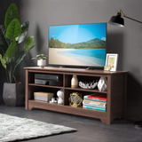 Tangkula Wood TV Stand for TVs up to 65 Inch, Farmhouse Media Console Cabinet Entertainment Center w/Cable Management Holes & Adjustable Shelf