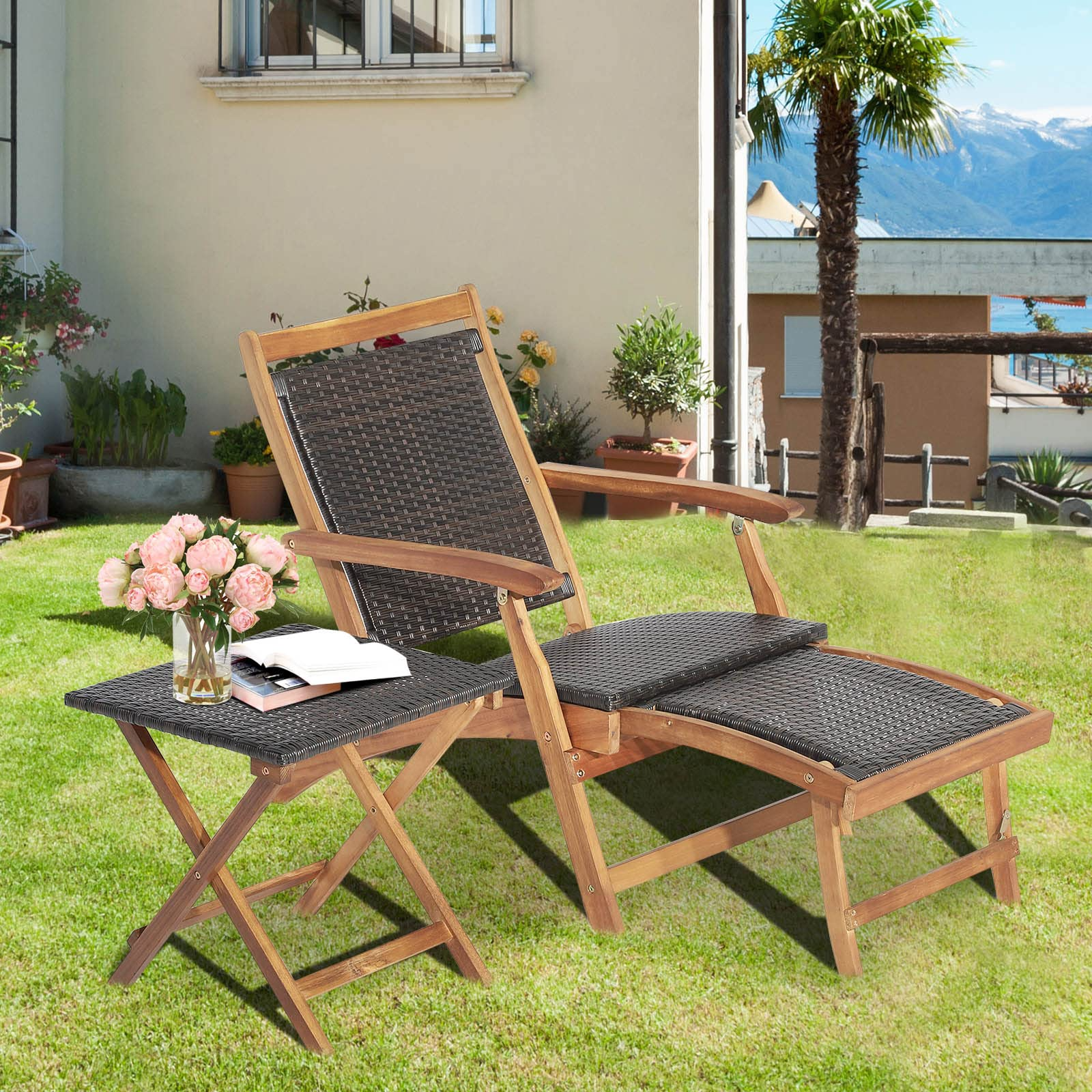 Lounge chair and table set online
