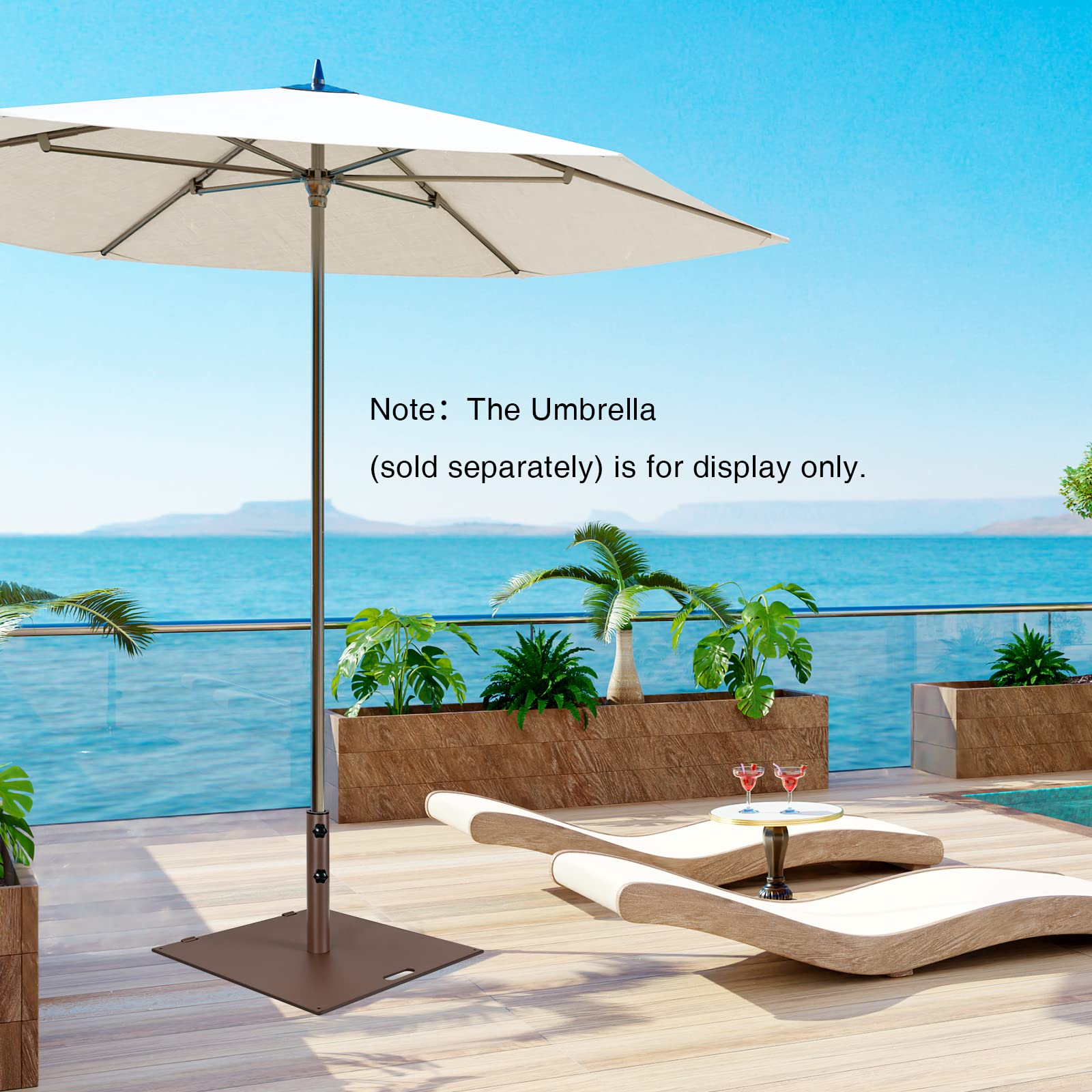 bronze patio umbrella stand 50 LBS Patio Umbrella Stand, Fits for 1.6