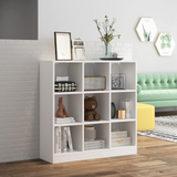 Tangkula 9 Cube Bookshelf, Freestanding 3 Tier Open Bookcase