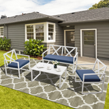 Tangkula 4 Pieces Outdoor Conversation Set