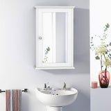 Tangkula Mirrored Bathroom Cabinet, Wall Mount Storage Cabinet with Single Door