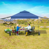 Tangkula 10x17.6 Ft Pop Up Canopy with Adjustable Dual Awnings