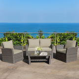 Tangkula 4 Pieces Patio Furniture Set