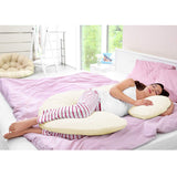 Tangkula C Pillow C Shaped Soft Comfort Support Cushion Full Body Pregnancy Maternity Pillow with Zipper Removable Cover C Shaped Pillow (C Pillow)