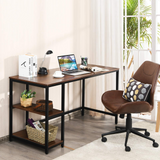 Tangkula Home Office Computer Desk with 2 Storage Shelves