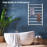 Tangkula Towel Warmer 8 Bars, Wall Mounted Electric Heated Towel Rack