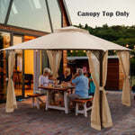10x12 Ft Gazebo Replacement Canopy Top - Tangkula