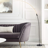 Tangkula LED Arc Floor Lamp, Curved Contemporary Minimalist Standing Lamp with 3 Brightness Levels